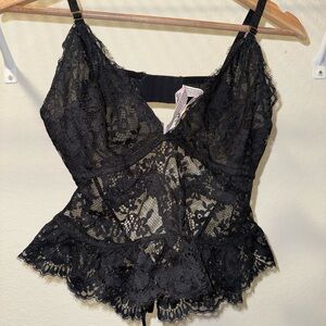 Victoria's Secret Black Lace Slip